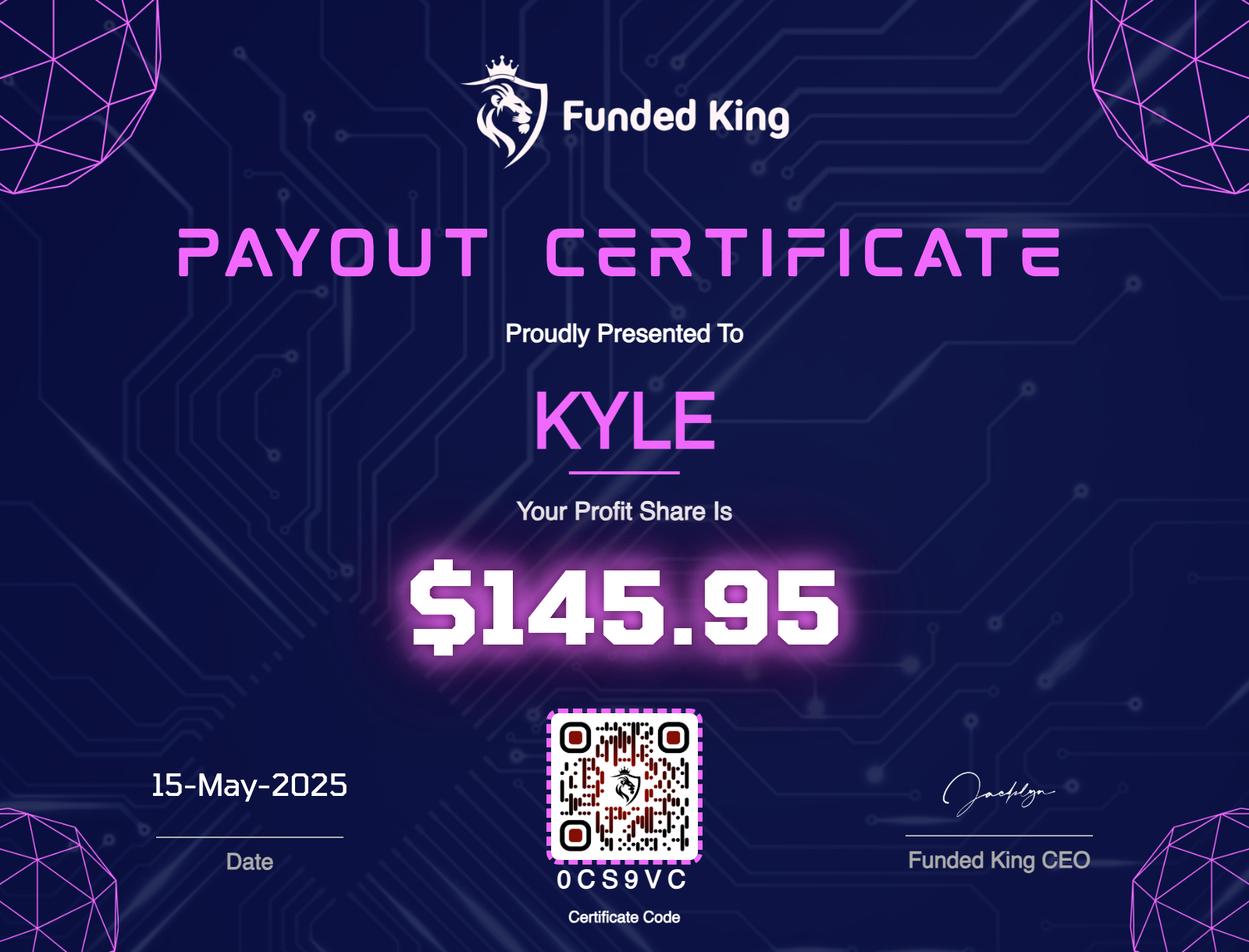 Trader Certificate