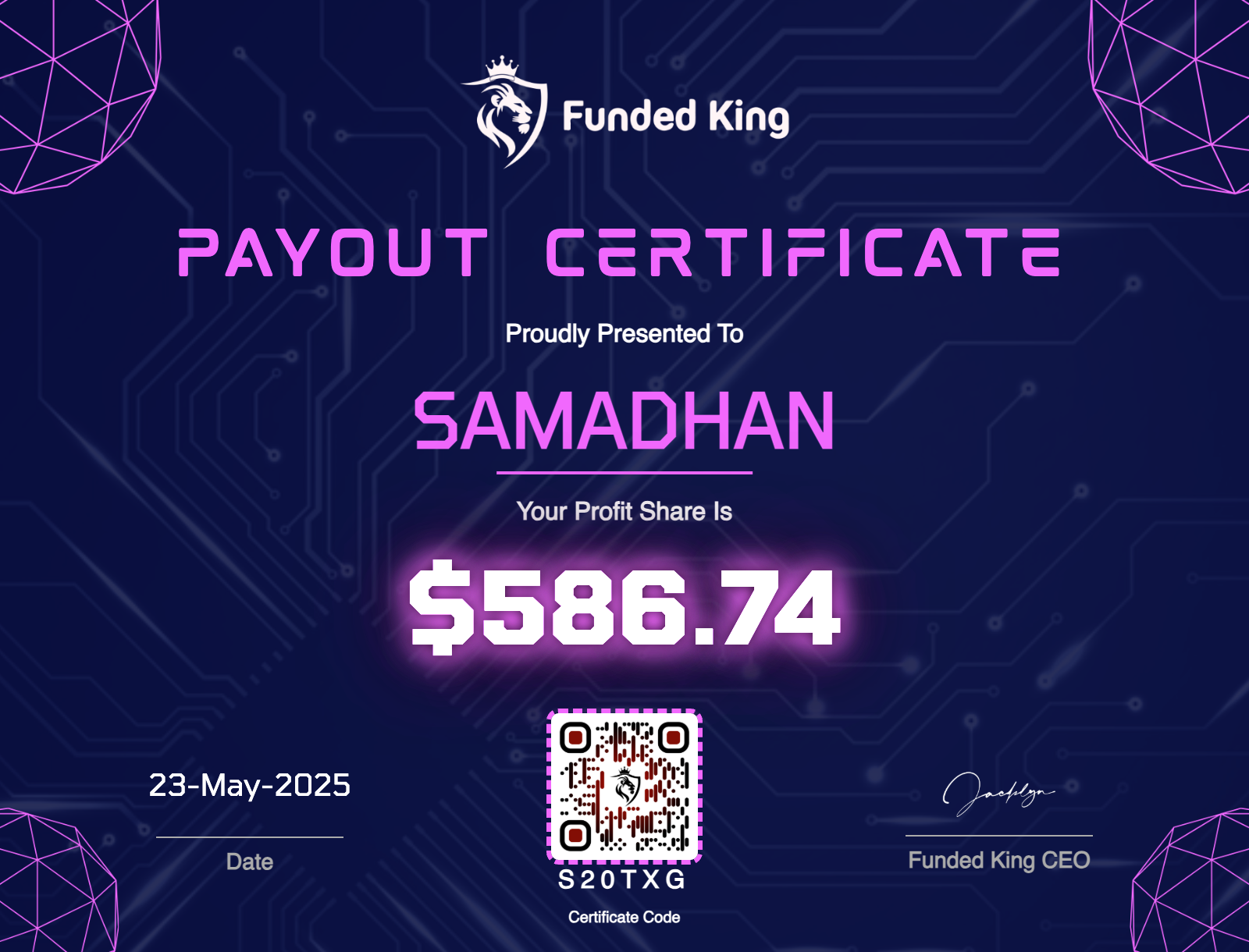 Trader Certificate