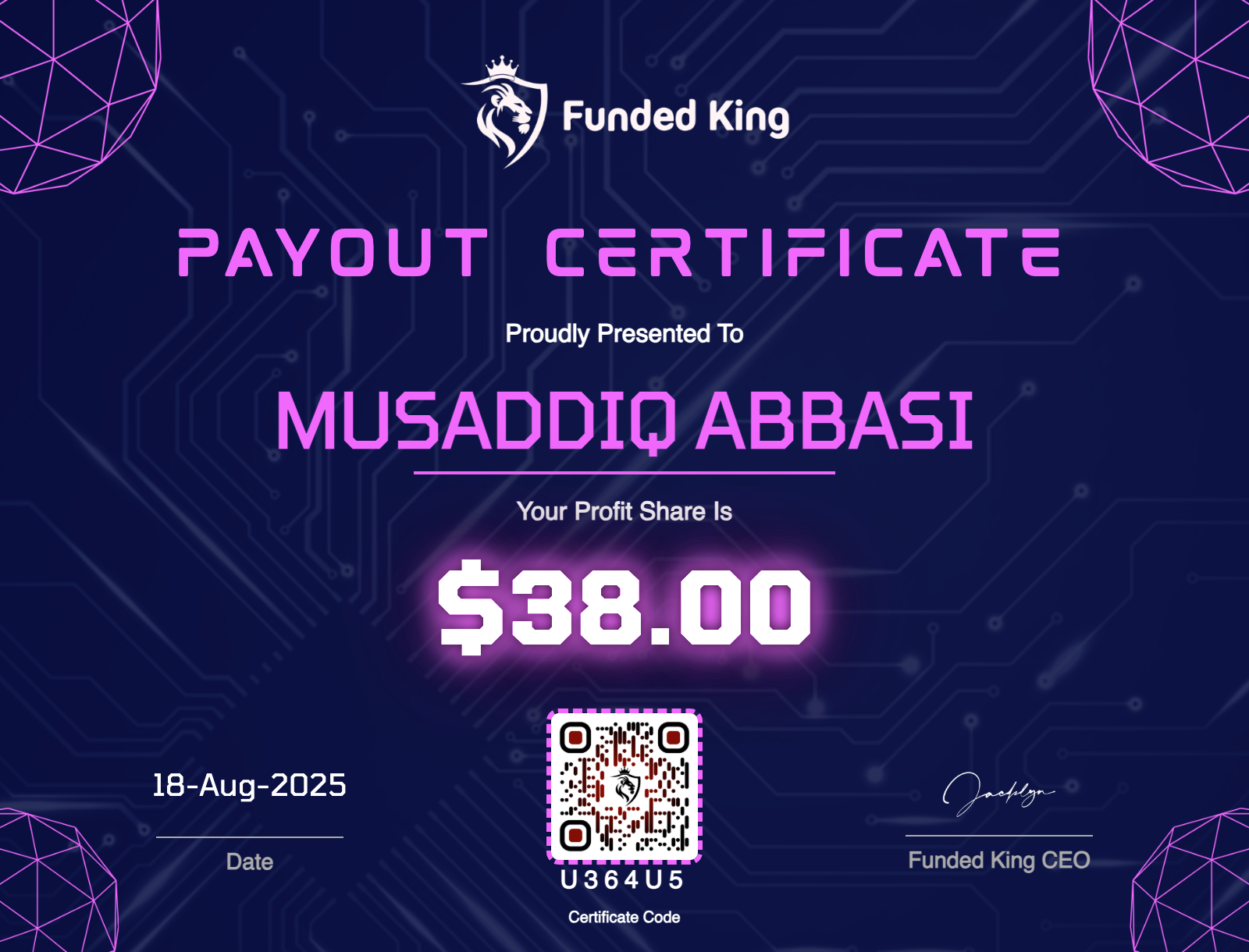 Trader Certificate