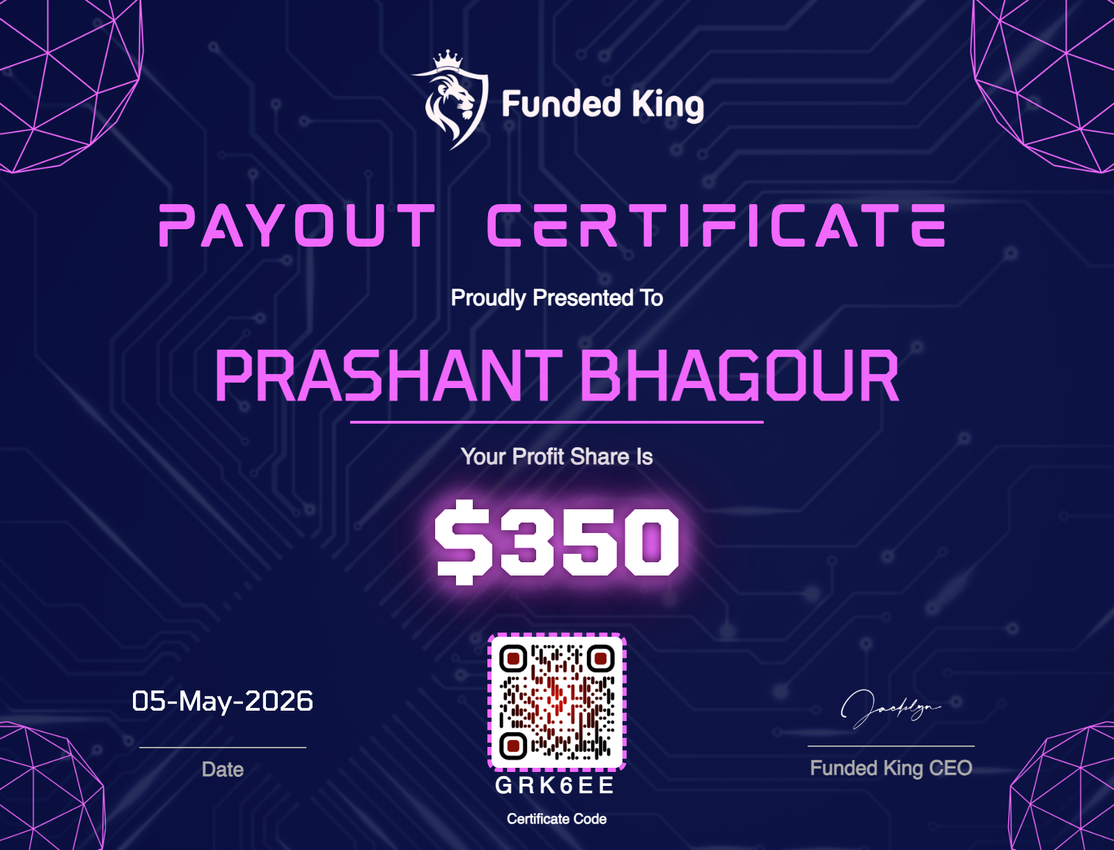 Trader Certificate