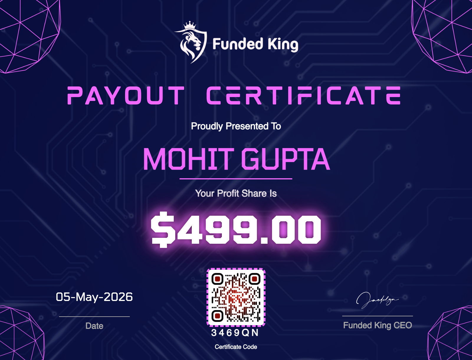 Trader Certificate